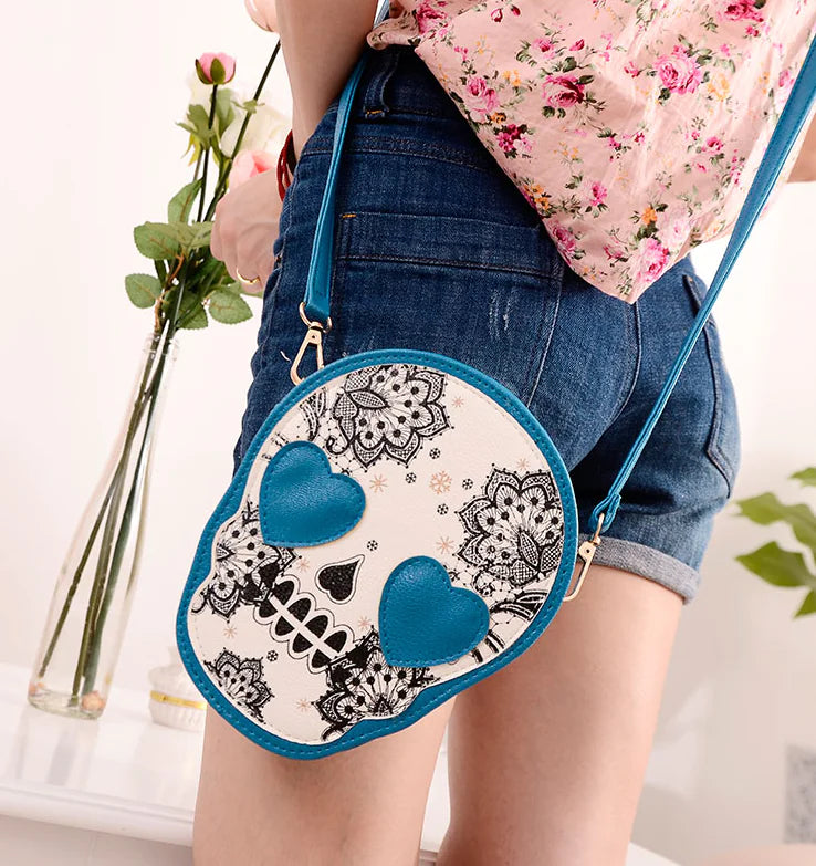 Mini Skull Coin Purse Crossbody Bag