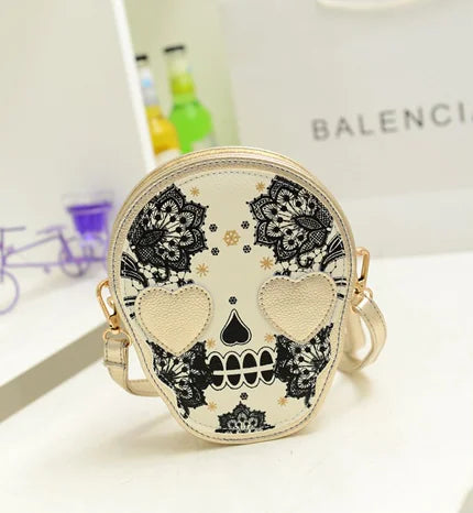 Mini Skull Coin Purse Crossbody Bag