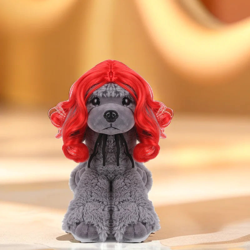 Red Wavy Dog Hood Costume for Pets - Funny Party Accessory