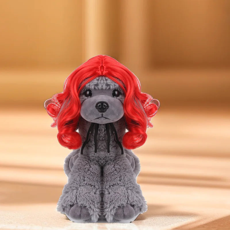 Red Wavy Dog Hood Costume for Pets - Funny Party Accessory