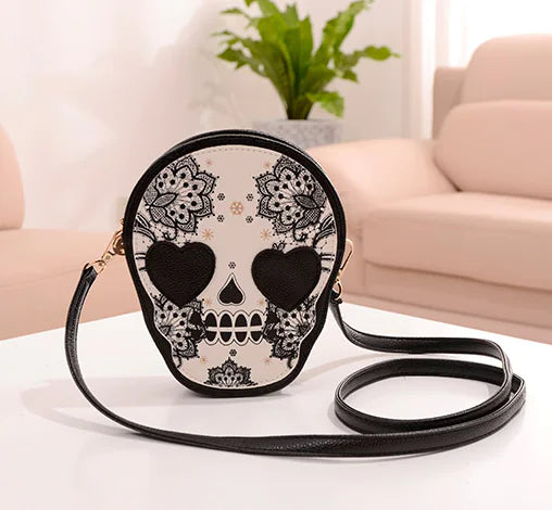 Mini Skull Coin Purse Crossbody Bag