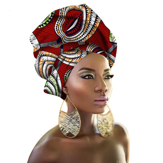 100% Cotton Wax Print African Headscarf