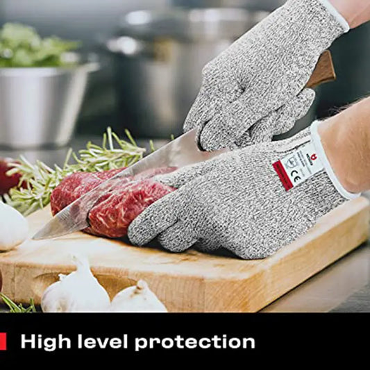 1 Pair Level 5 Anti-Cut Gloves for Kitchen and Gardening