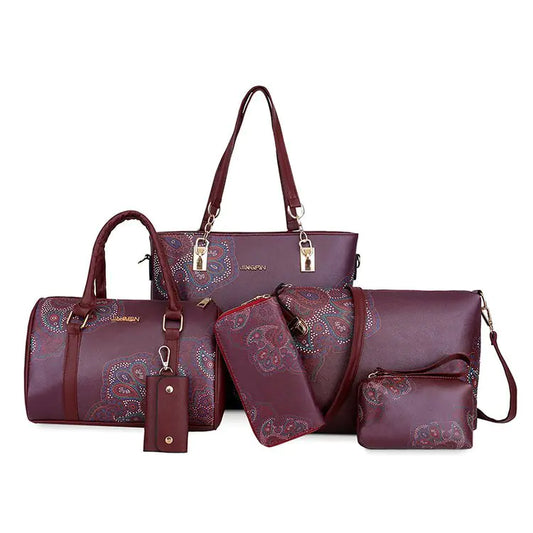 Women's Retro Handbag and Crossbody Purse Set